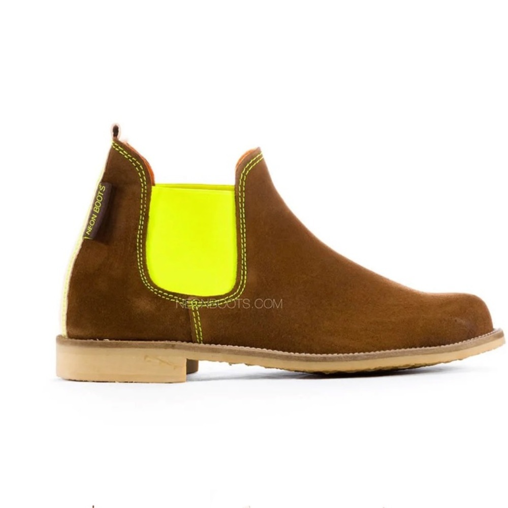 Neon Boots| handcrafted in Spain| sustainable cow suede